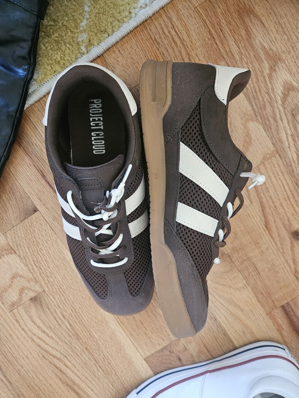 Women's Brown and Cream Athletic Sneakers